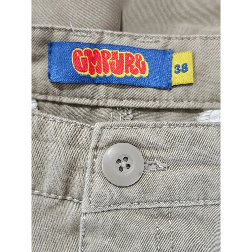 Empyre Mens‎ Khaki Cargo Pants Tan Skater Grunge Adjustable Waist Size 38